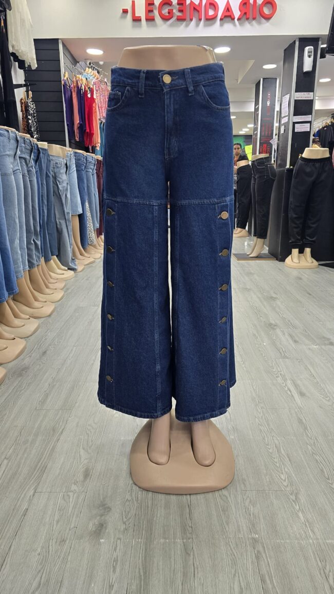 Jean Wide Leg con Botones - Imagen 3