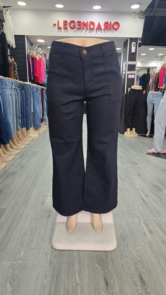 Jeans Wide Leg Negro - Imagen 2