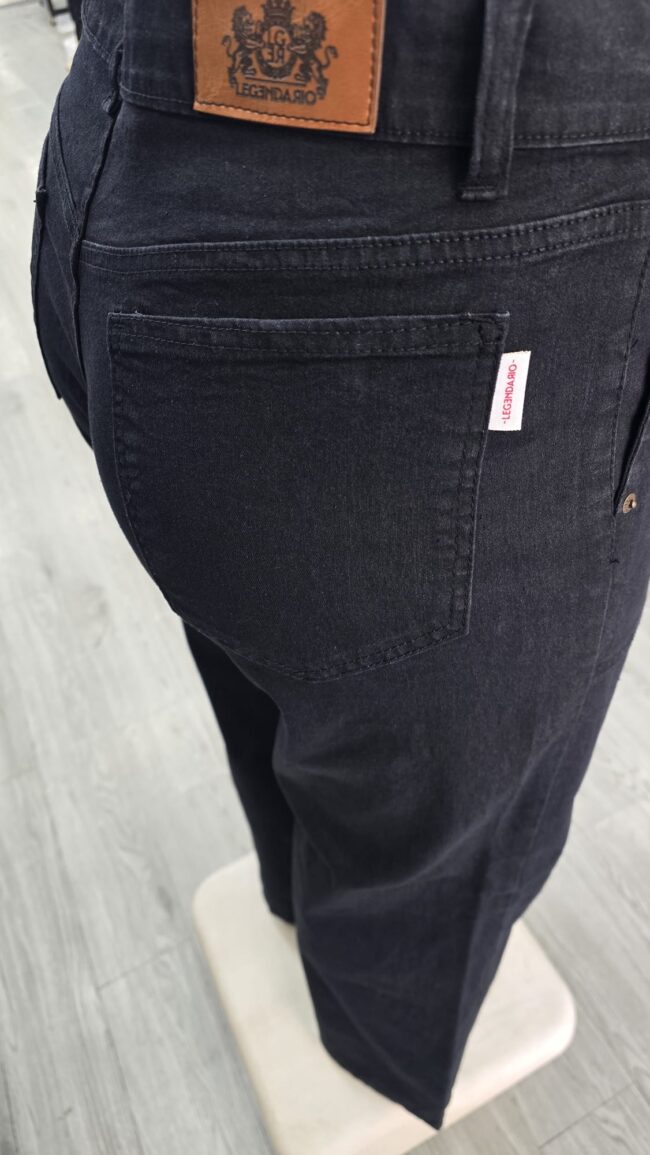 Jeans Wide Leg Negro - Imagen 3