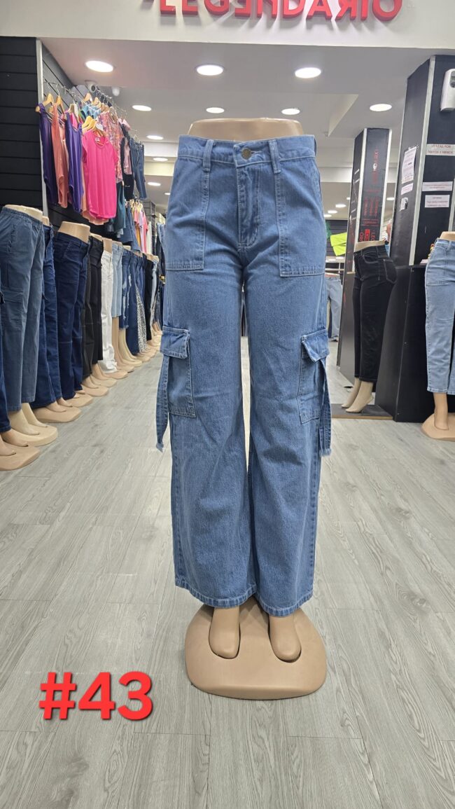Jeans Cargo - Celeste - Imagen 3