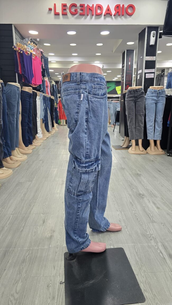 Jeans cargo - Azul - Imagen 2