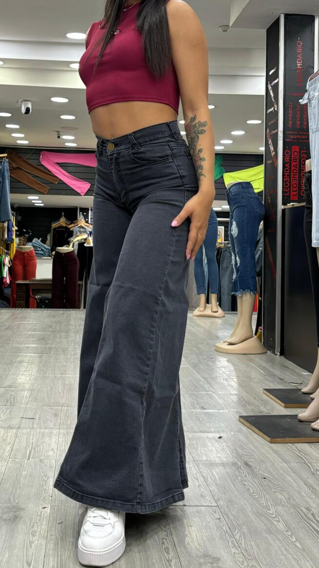 Jeans Mega Ancho Gris #53 super alicrado