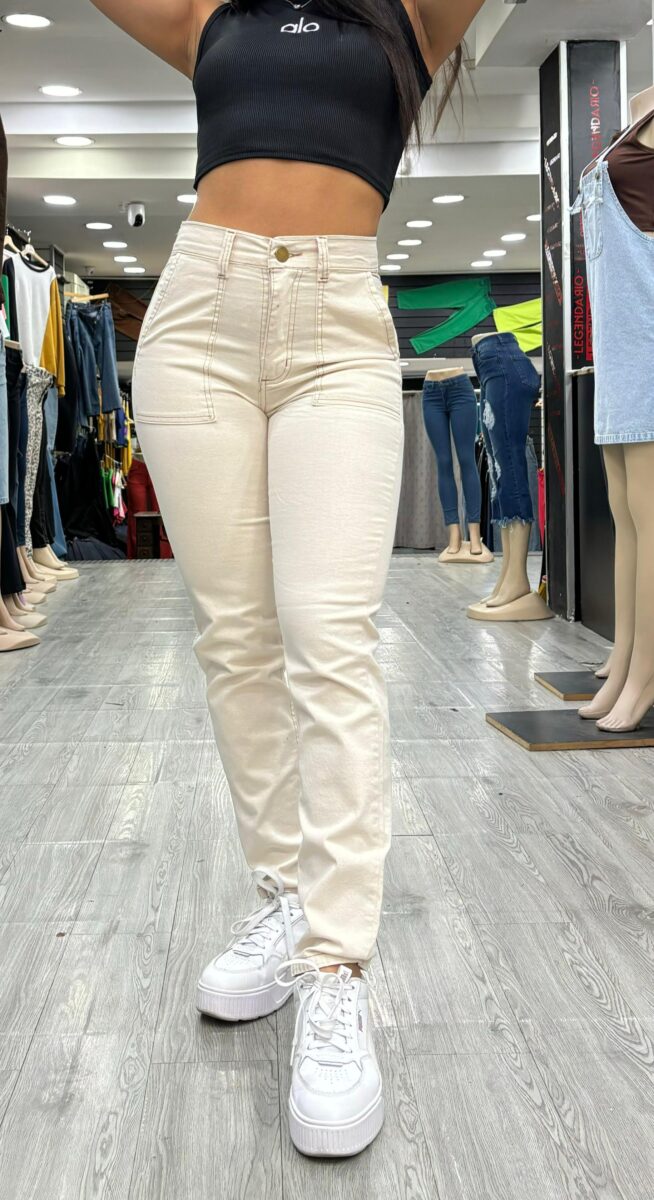 Jeans Alicia #24 Crudo lino