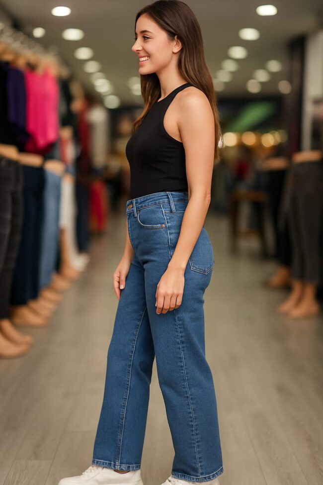 Jeans Denim con licra - Azul - Imagen 3