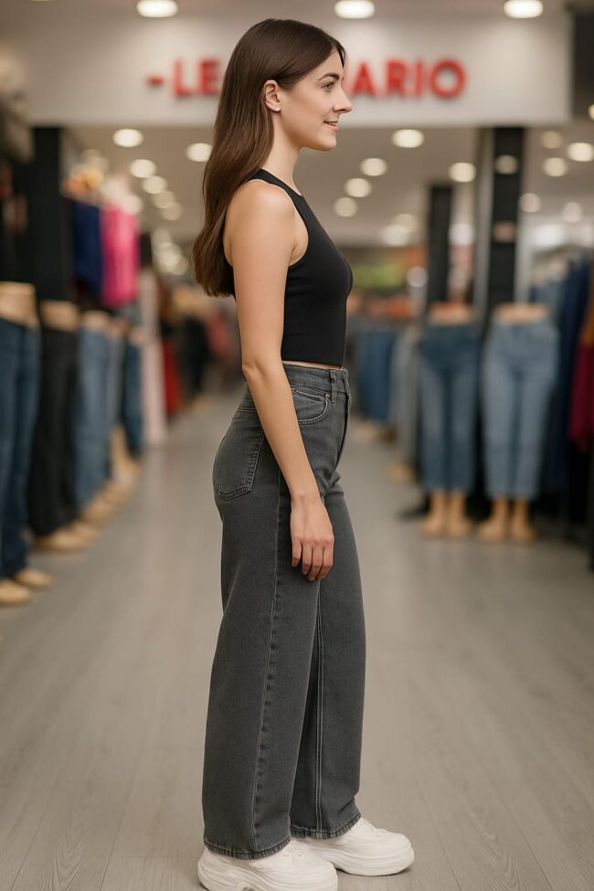 Jeans con licra - Gris - Imagen 4