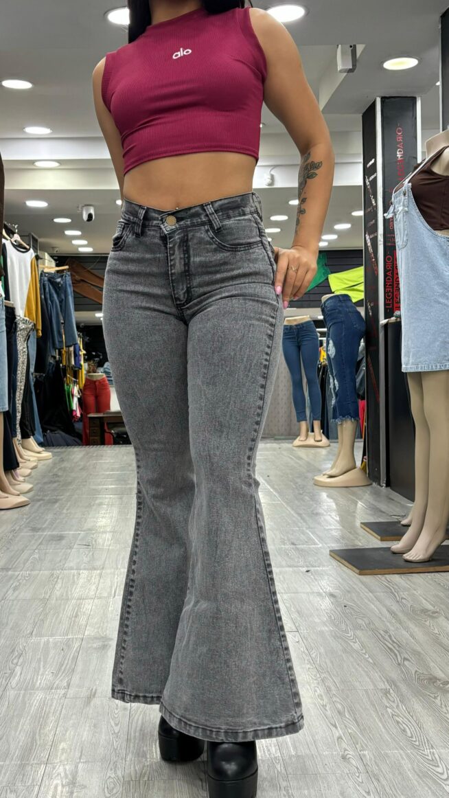 Jeans Oxford super alicrado - Gris