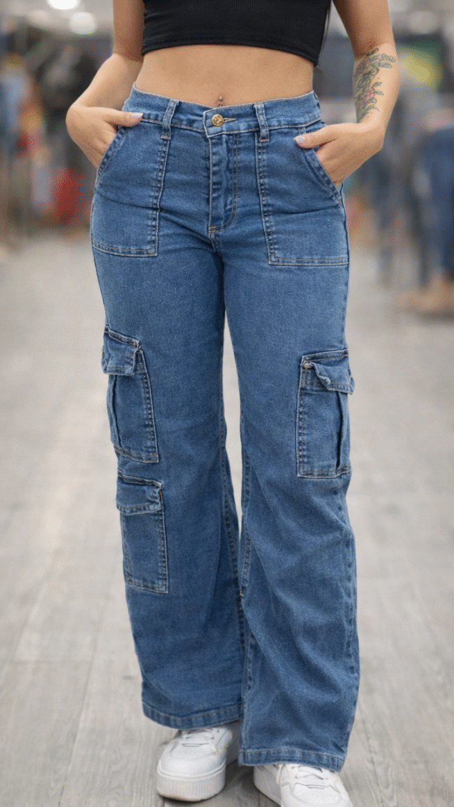 Jeans Cargo #77 - Azul