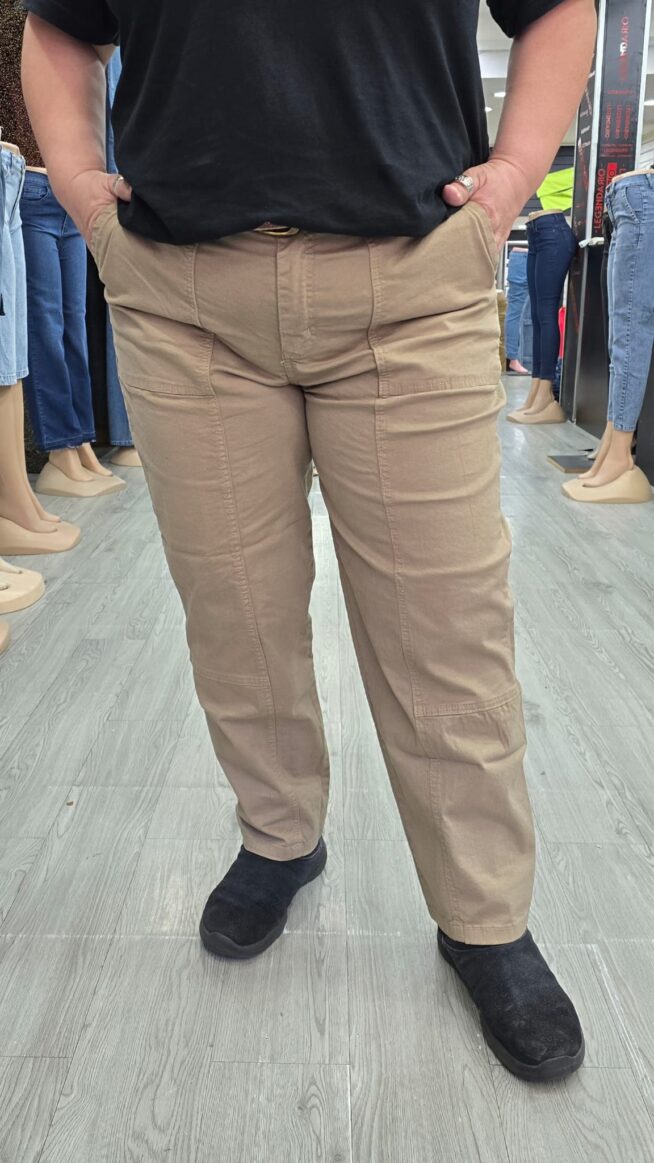 Jeans Moom con licra - beige Plus