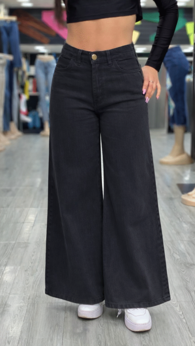 Jeans Negro Ancho #38