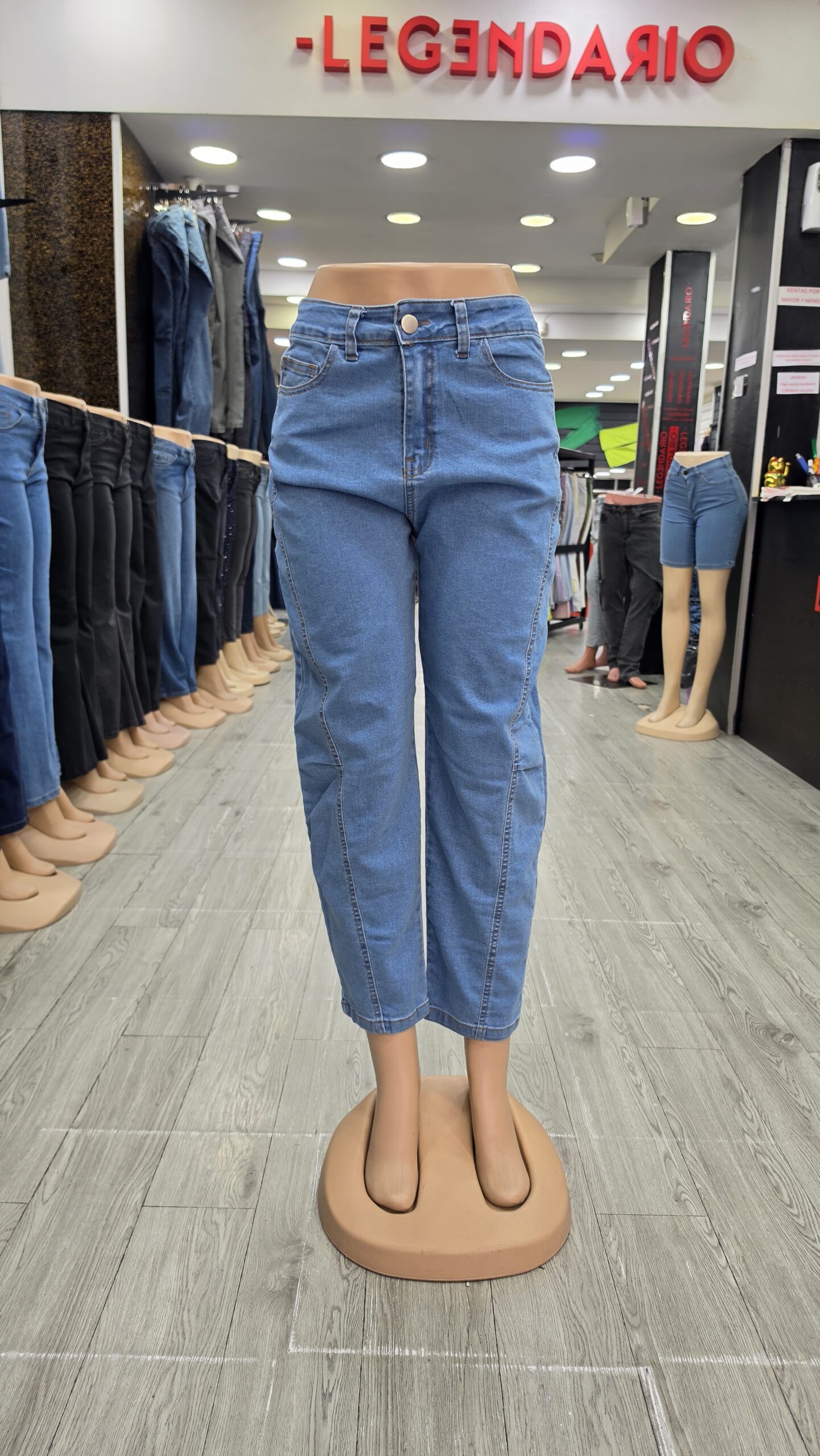 Jeans Baggy Pay Celeste Oscuro - Imagen 6