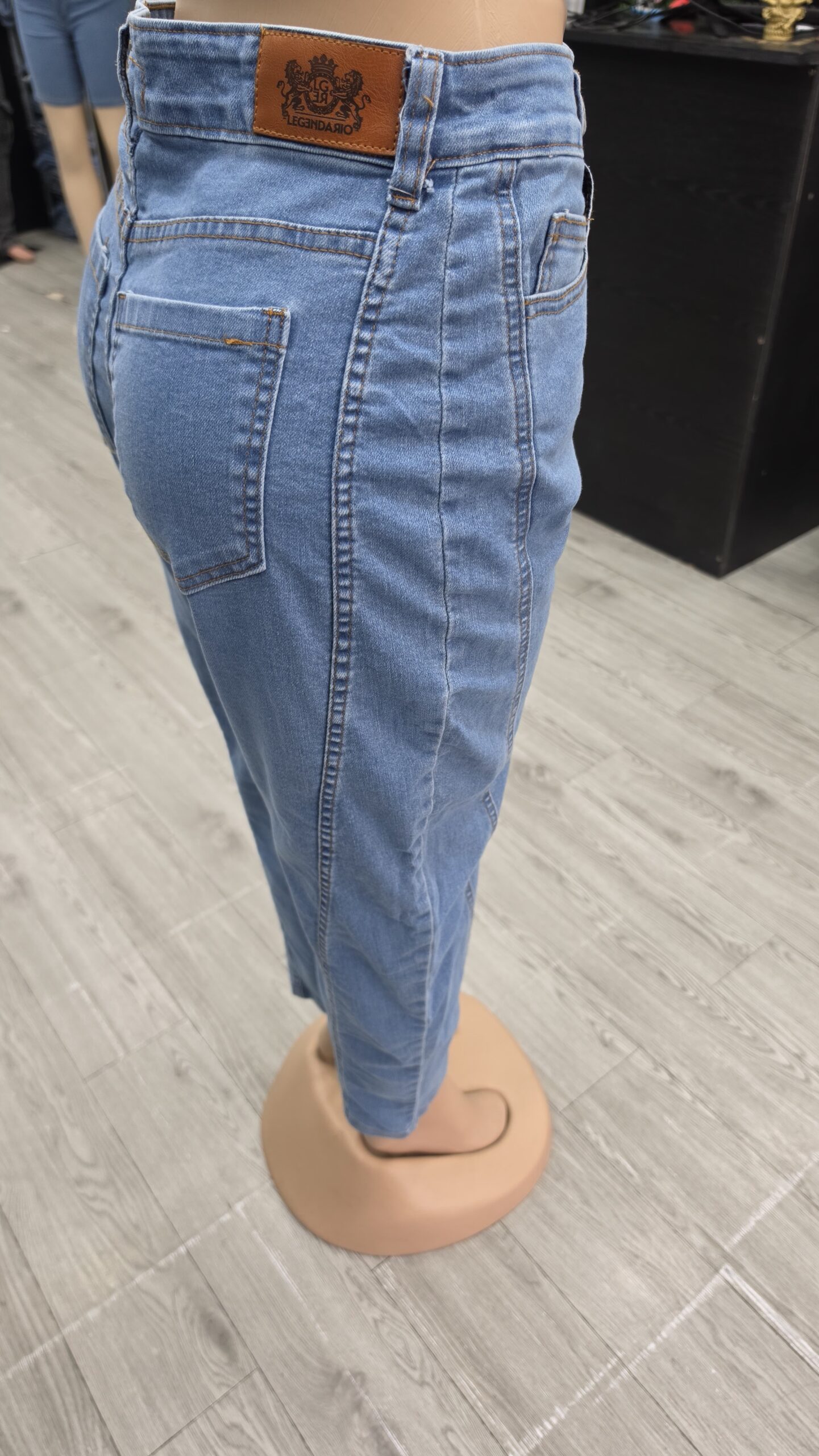 Jeans Baggy Pay Celeste Oscuro - Imagen 7