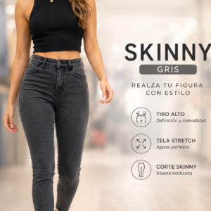 Jeans Skinny Gris