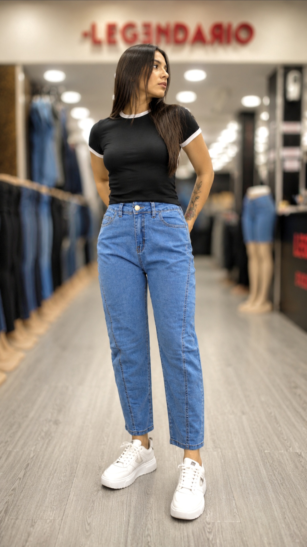 Jeans Baggy Pay Celeste Oscuro