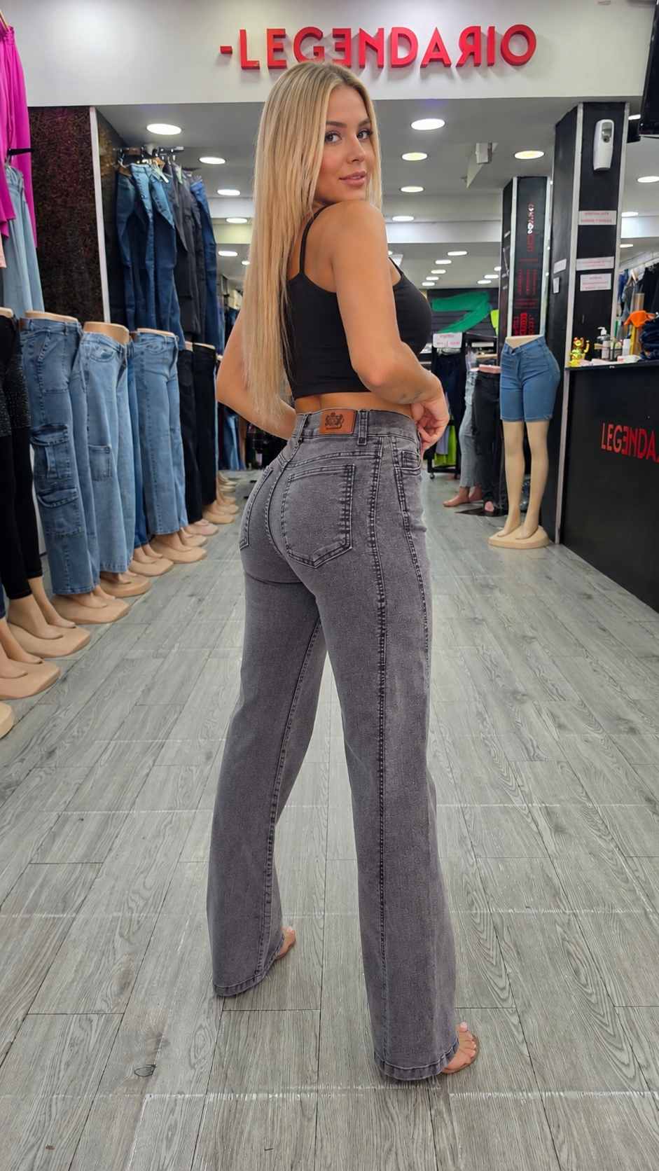 Jeans Samalia Gris (super alicrado) - Imagen 2