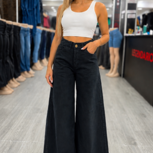 Jeans Luciela Negro Rigido