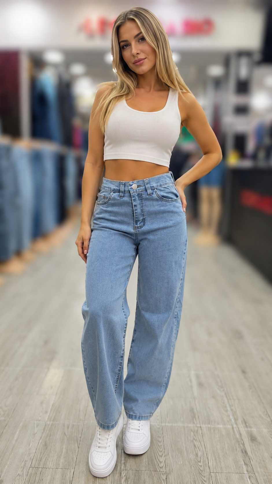 Baggy Celeste Claro